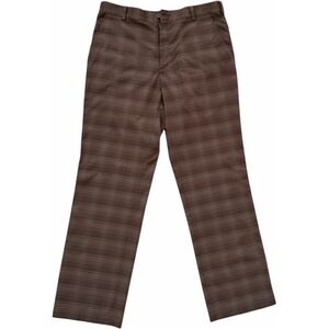 Nike Brown Golf Pants 36x34 G G Zip Up Straight Leg Stretch